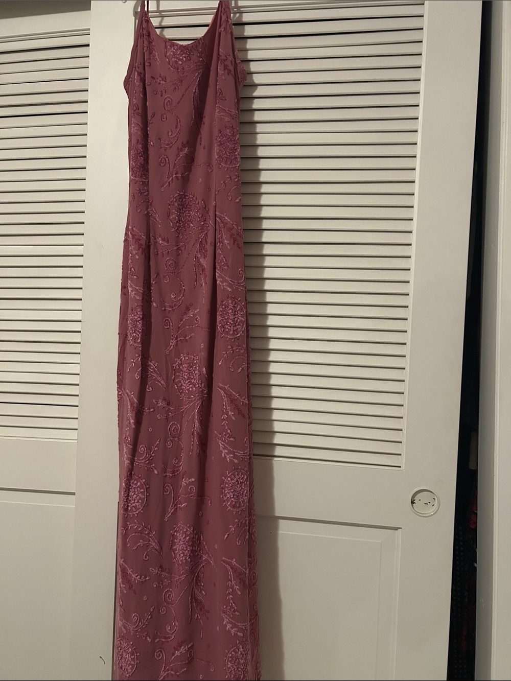 Embroidered Dress- Women's Elegant Maxi